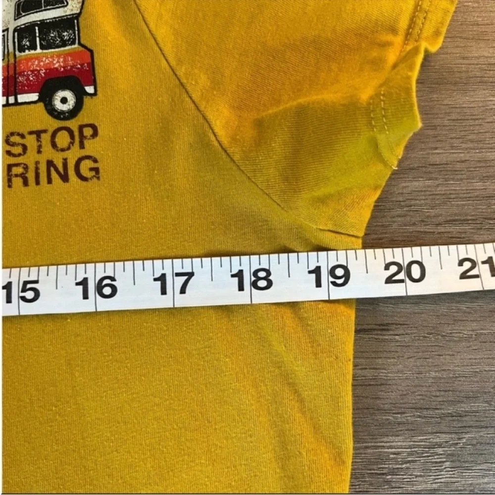 The North Face Mustard Yellow Never Stop Exploring RV  V-neck Tee Large - Picture 5 of 6